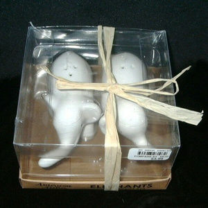American Atelier White Elephant Salt & Pepper Shak
